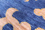 Blue Dragon And Phoenix Design Handmade Wool Rug - 8' 9" X 11' 10" - Golden Nile