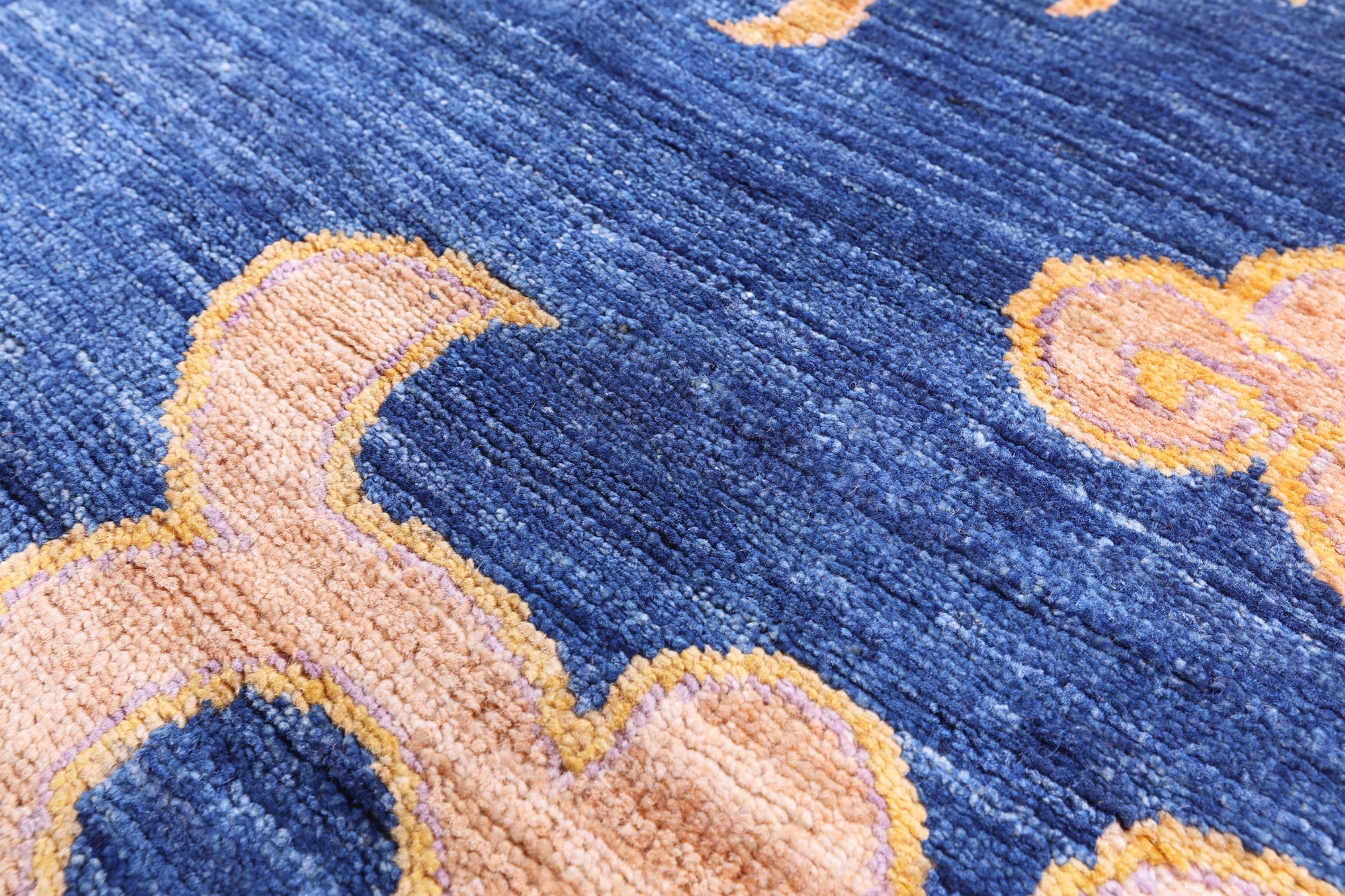 Blue Dragon And Phoenix Design Handmade Wool Rug - 8' 9" X 11' 10" - Golden Nile
