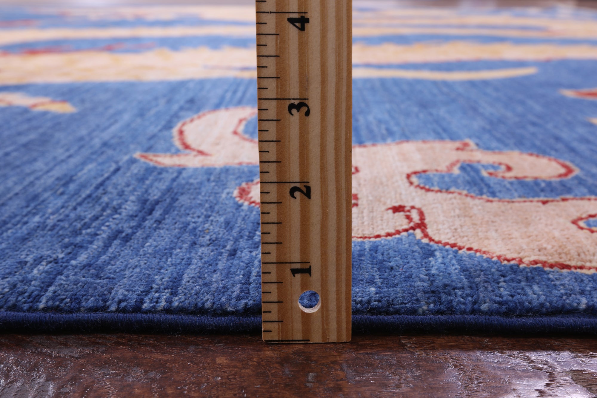 Blue Dragon And Phoenix Design Handmade Wool Rug - 8' 9" X 11' 10" - Golden Nile