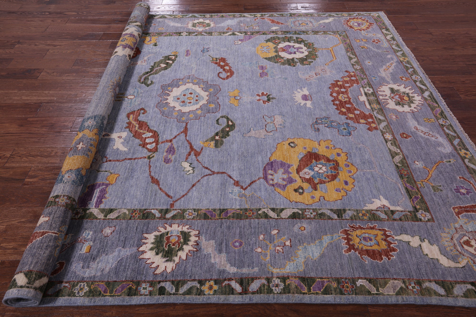 Turkish Oushak Hand Knotted Wool Rug - 7' 11" X 10' 0" - Golden Nile