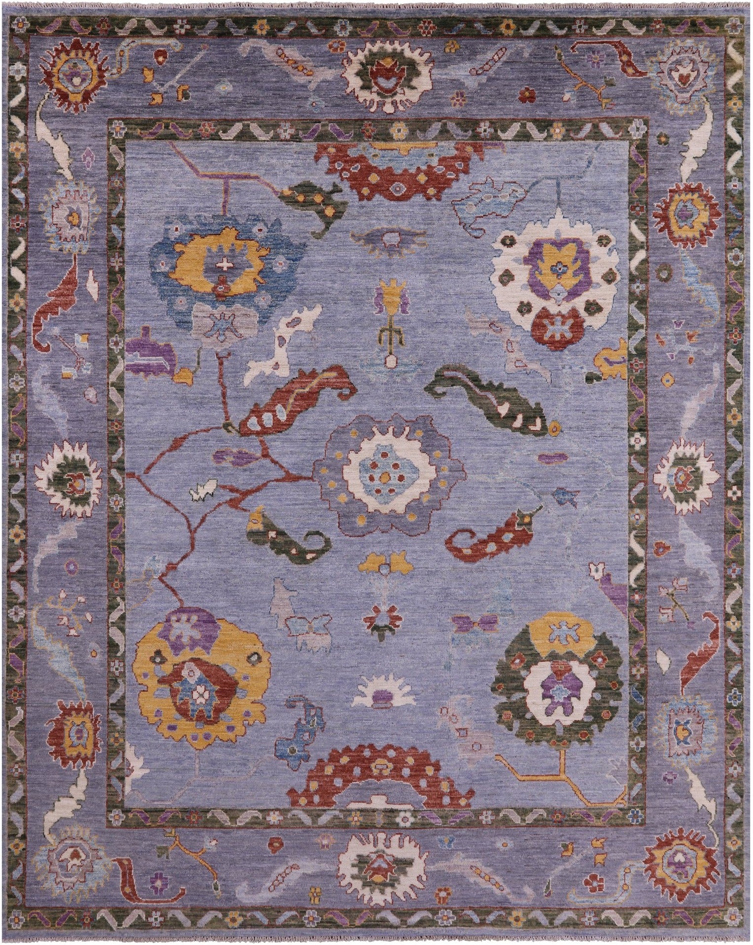 Turkish Oushak Hand Knotted Wool Rug - 7' 11" X 10' 0" - Golden Nile