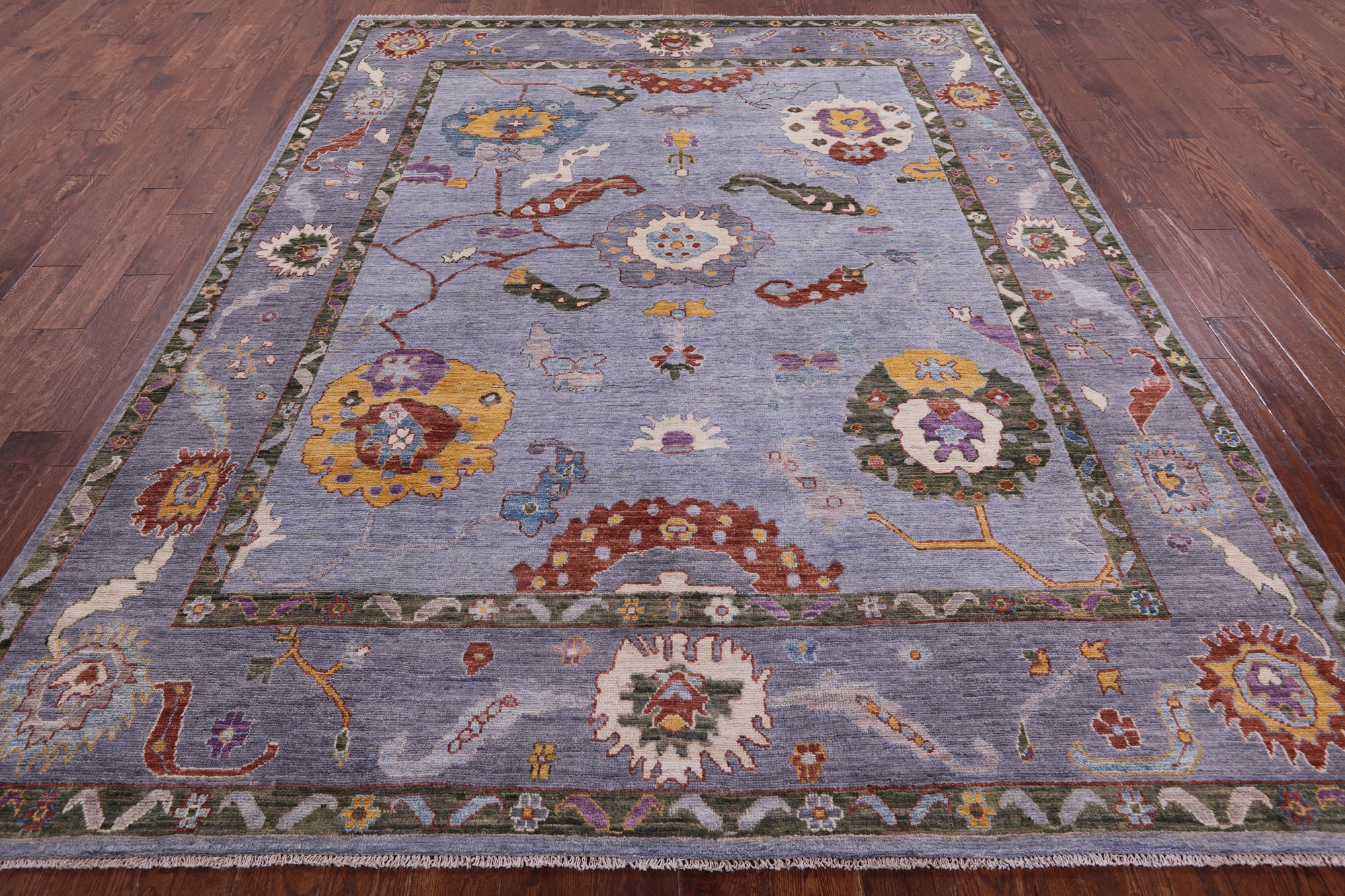 Turkish Oushak Hand Knotted Wool Rug - 7' 11" X 10' 0" - Golden Nile