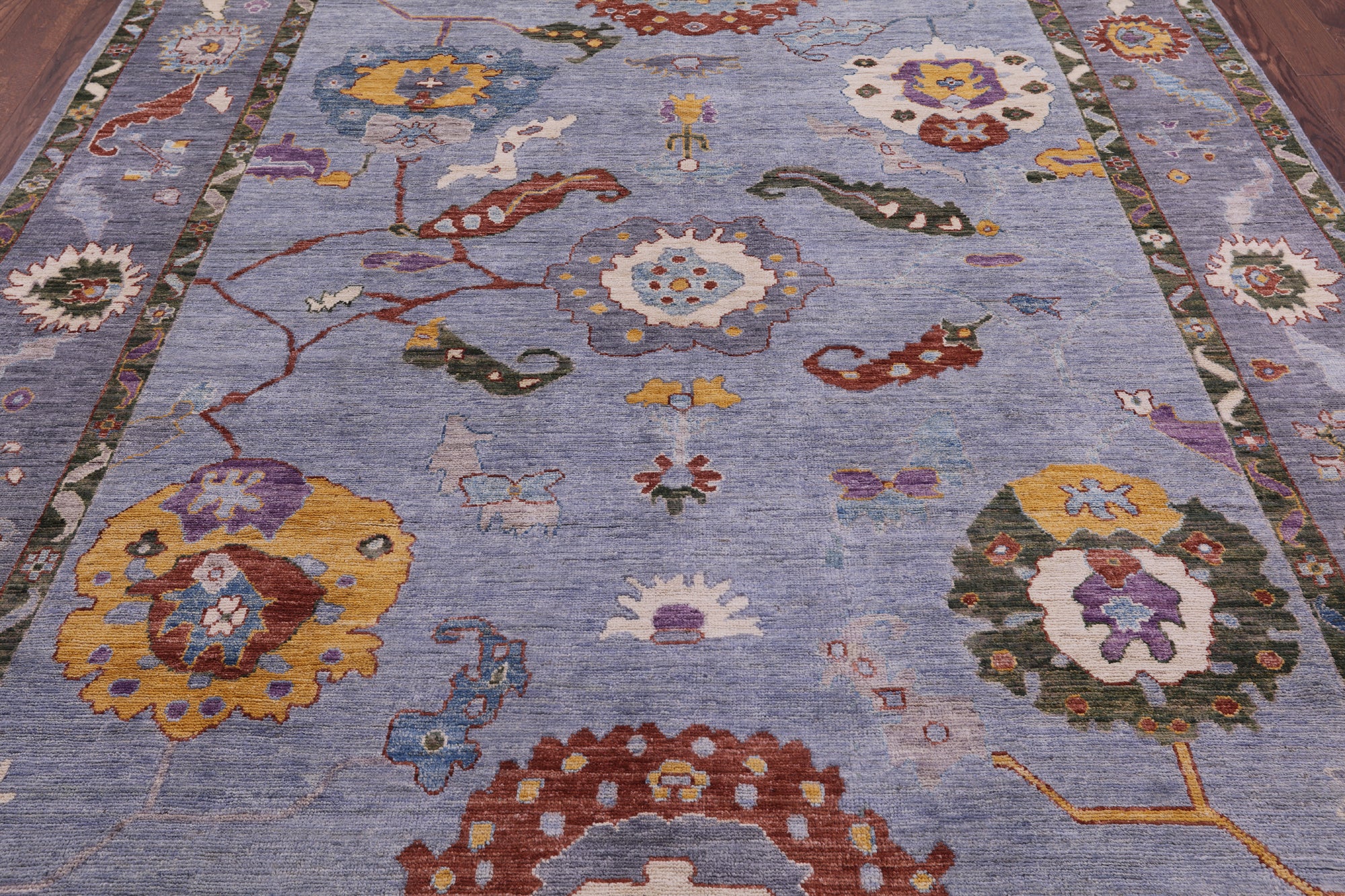 Turkish Oushak Hand Knotted Wool Rug - 7' 11" X 10' 0" - Golden Nile