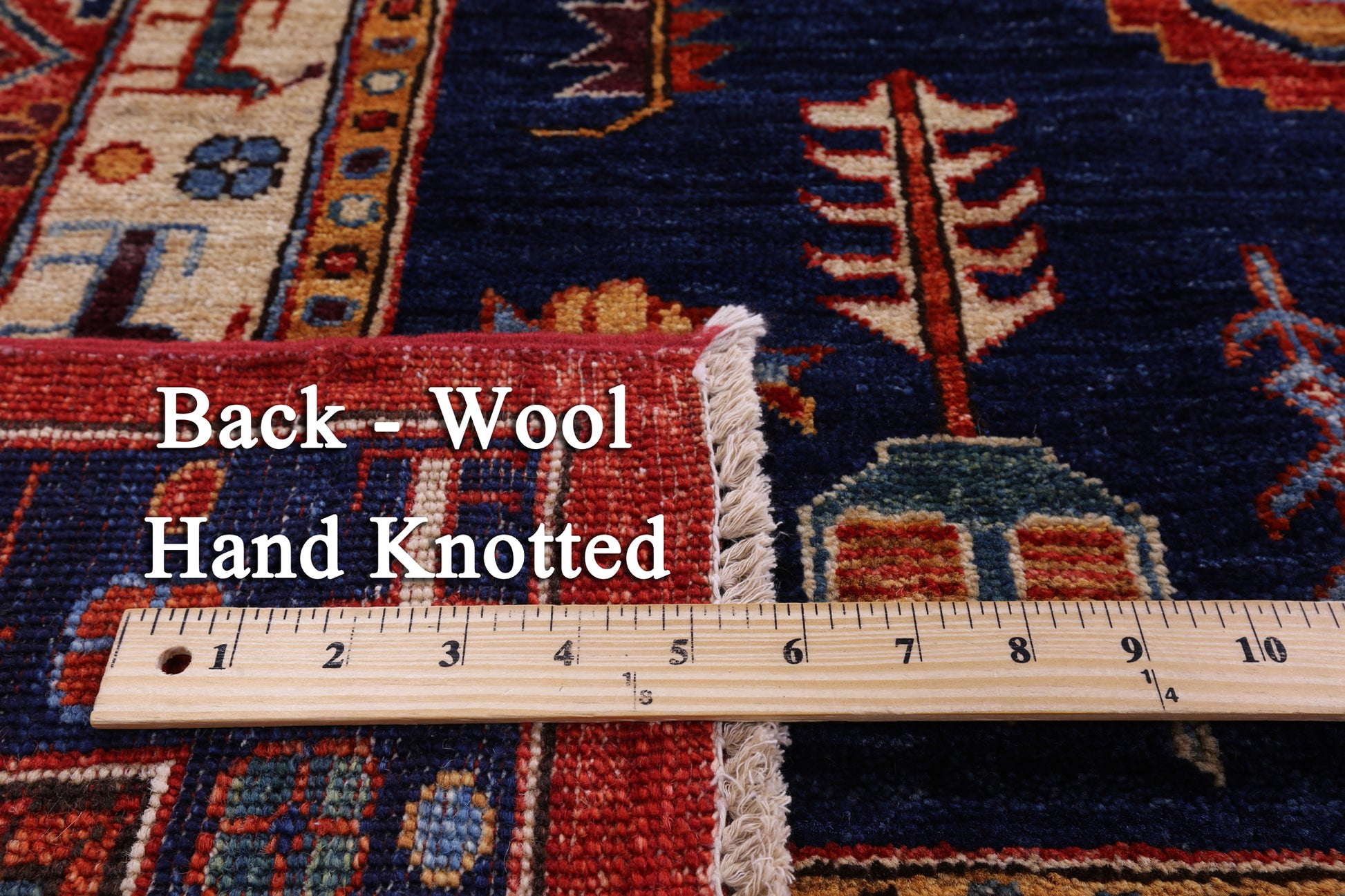 Red Persian Fine Serapi Hand Knotted Wool Rug - 9' 11" X 13' 9" - Golden Nile