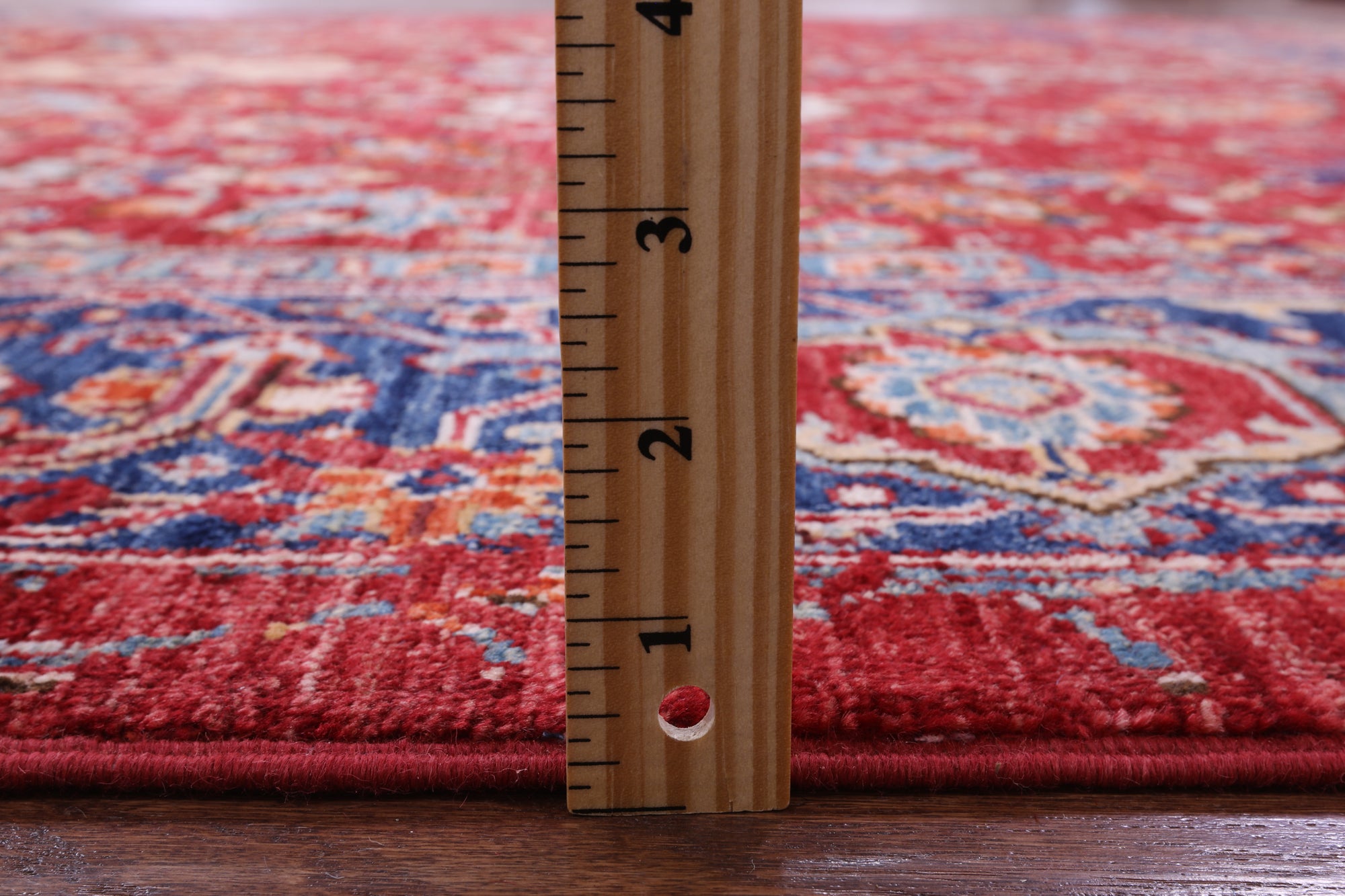 Red Persian Fine Serapi Handmade Wool Rug - 8' 1" X 9' 8" - Golden Nile
