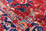 Red Persian Fine Serapi Handmade Wool Rug - 8' 1" X 9' 8" - Golden Nile