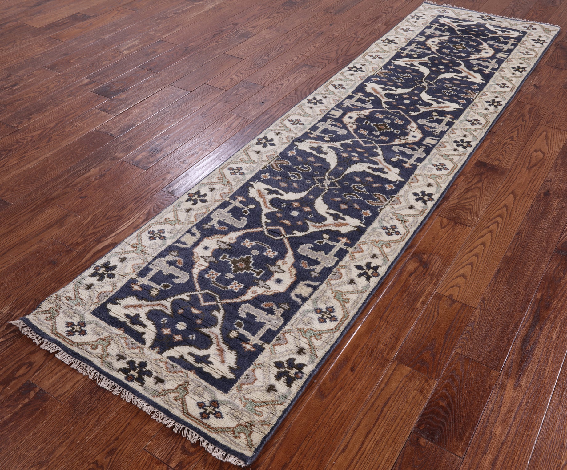 Turkish Oushak Hand Knotted Wool Runner Rug - 2' 7" X 9' 8" - Golden Nile