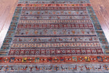 Tribal Persian Gabbeh Handmade Wool Rug - 4' 10" X 6' 6" - Golden Nile