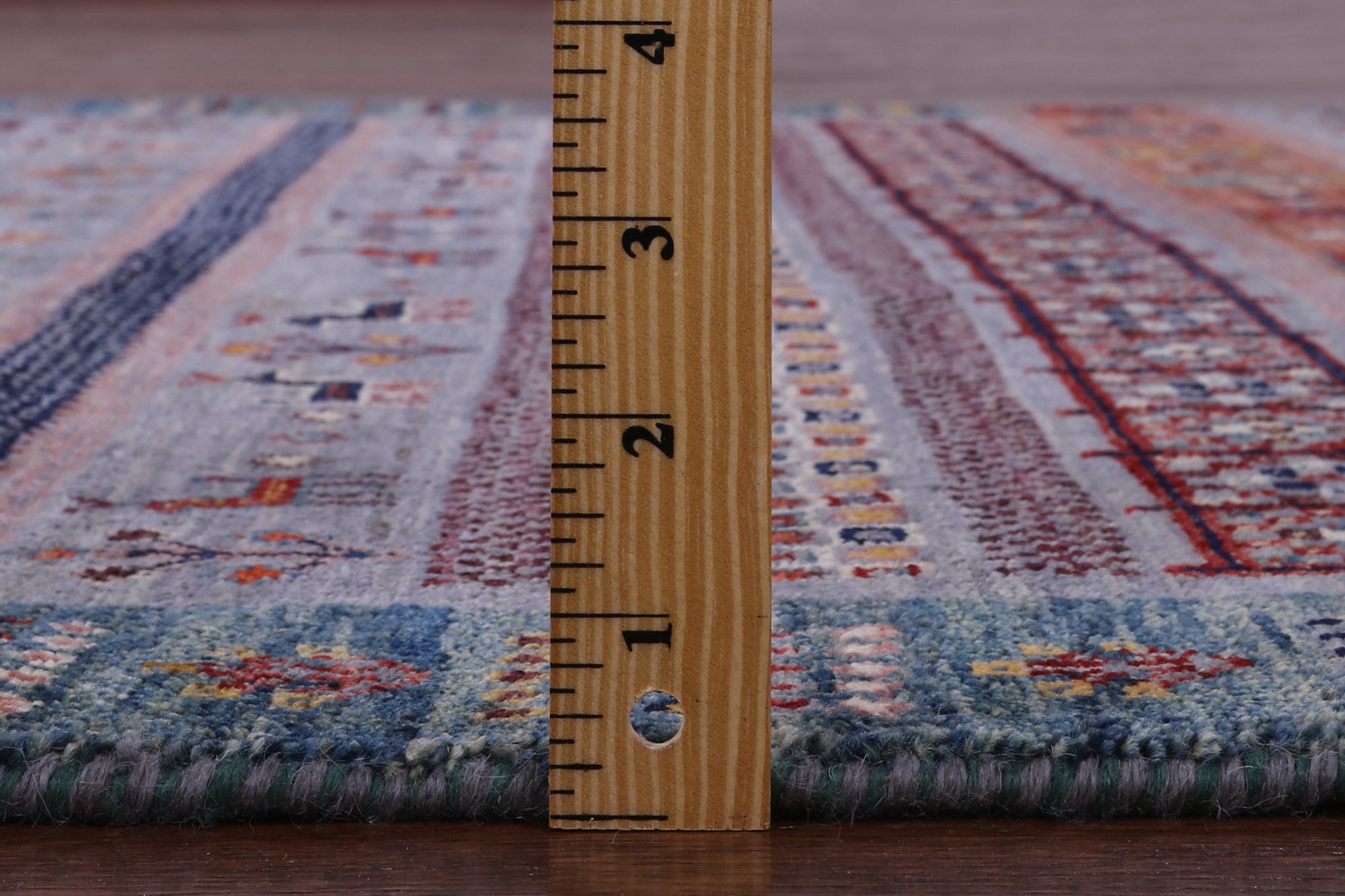 Tribal Persian Gabbeh Handmade Wool Rug - 4' 10" X 6' 6" - Golden Nile