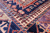 Blue Persian Fine Serapi Handmade Wool Rug - 4' 10" X 6' 11" - Golden Nile