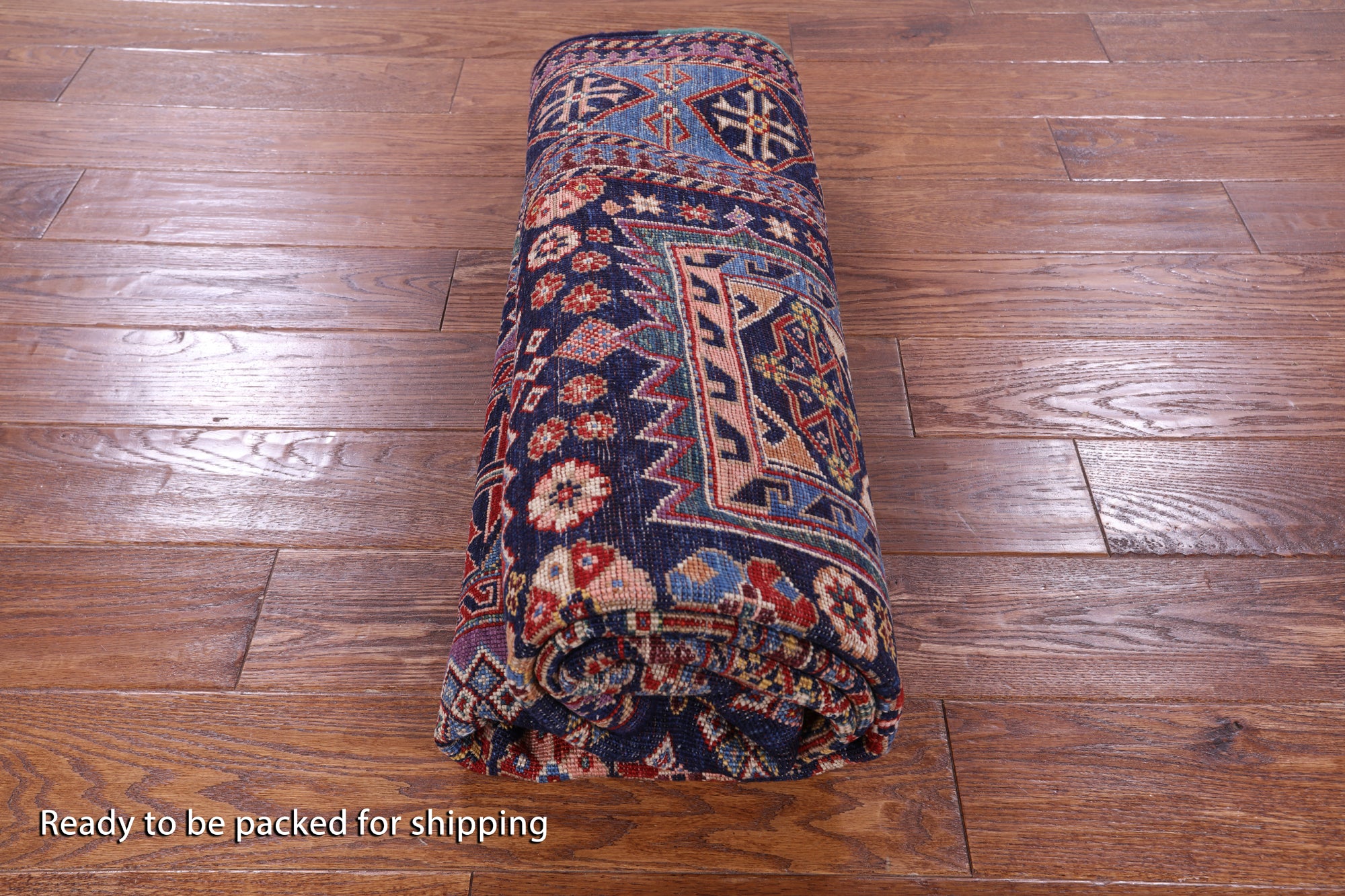 Blue Persian Fine Serapi Handmade Wool Rug - 4' 10" X 6' 11" - Golden Nile