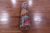 Blue Persian Fine Serapi Hand Knotted Wool Rug - 7' 11" X 9' 9" - Golden Nile