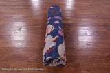 Blue Dragon And Phoenix Design Hand Knotted Wool Rug - 8' 0" X 9' 7" - Golden Nile