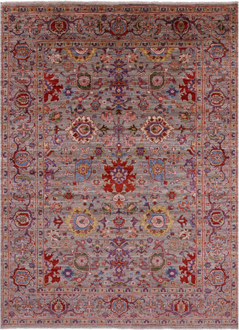 Persian Fine Serapi Hand Knotted Wool Rug - 5' 10