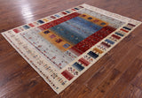 Tribal Persian Gabbeh Hand Knotted Wool Rug - 5' 6" X 7' 10" - Golden Nile