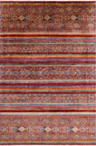 Khorjin Persian Gabbeh Hand Knotted Wool Rug - 5' 4" X 8' 3" - Golden Nile