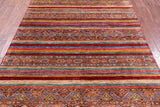 Khorjin Persian Gabbeh Hand Knotted Wool Rug - 5' 4" X 8' 3" - Golden Nile
