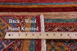 Khorjin Persian Gabbeh Hand Knotted Wool Rug - 5' 4" X 8' 3" - Golden Nile