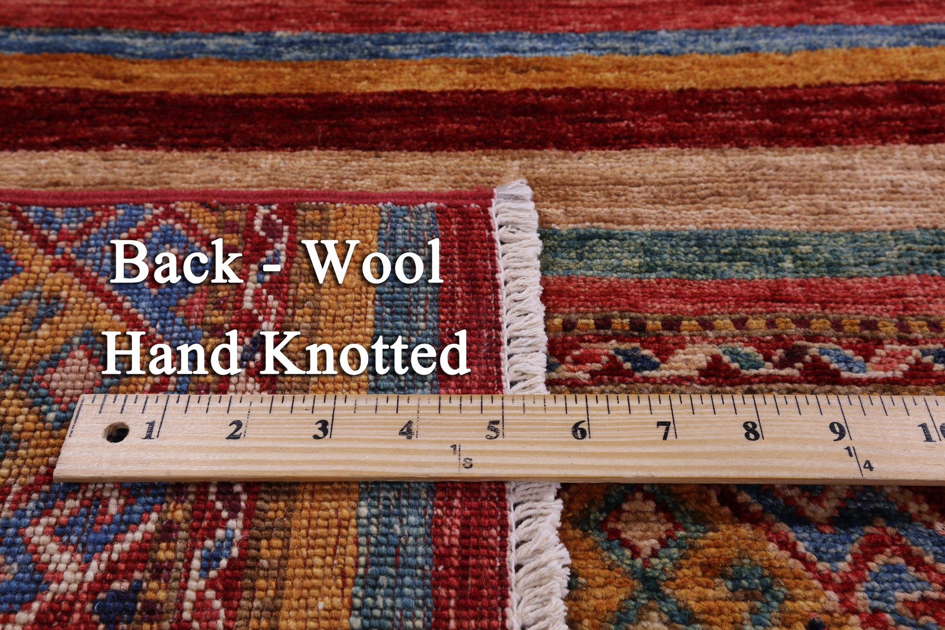 Khorjin Persian Gabbeh Hand Knotted Wool Rug - 5' 4" X 8' 3" - Golden Nile