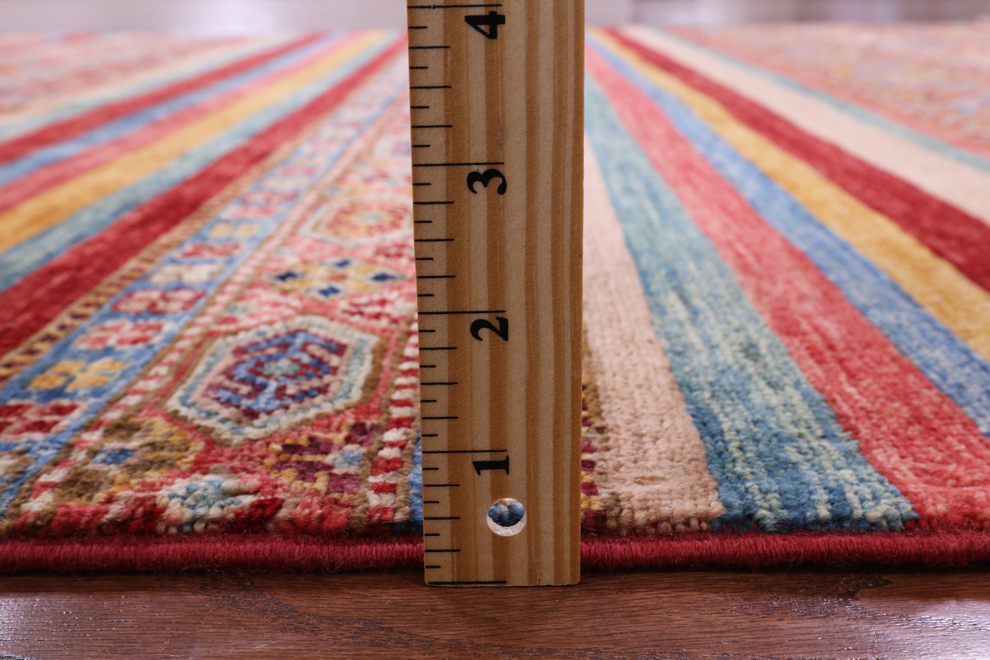 Khorjin Persian Gabbeh Hand Knotted Wool Rug - 5' 4" X 8' 3" - Golden Nile