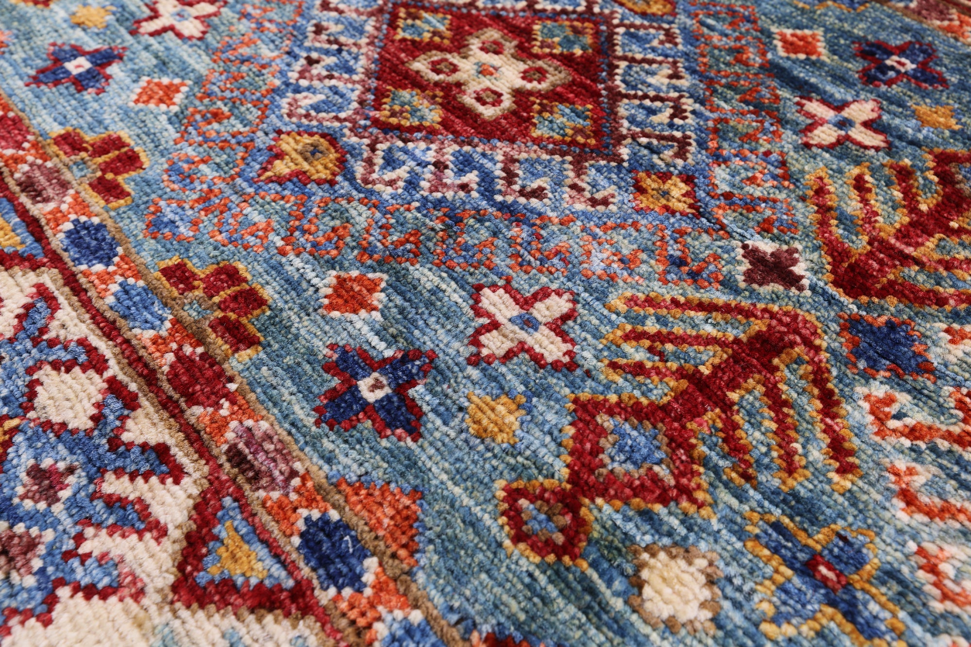 Khorjin Persian Gabbeh Hand Knotted Wool Rug - 4' 10" X 6' 6" - Golden Nile