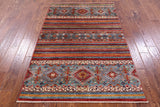 Khorjin Persian Gabbeh Hand Knotted Wool Rug - 3' 11" X 6' 0" - Golden Nile