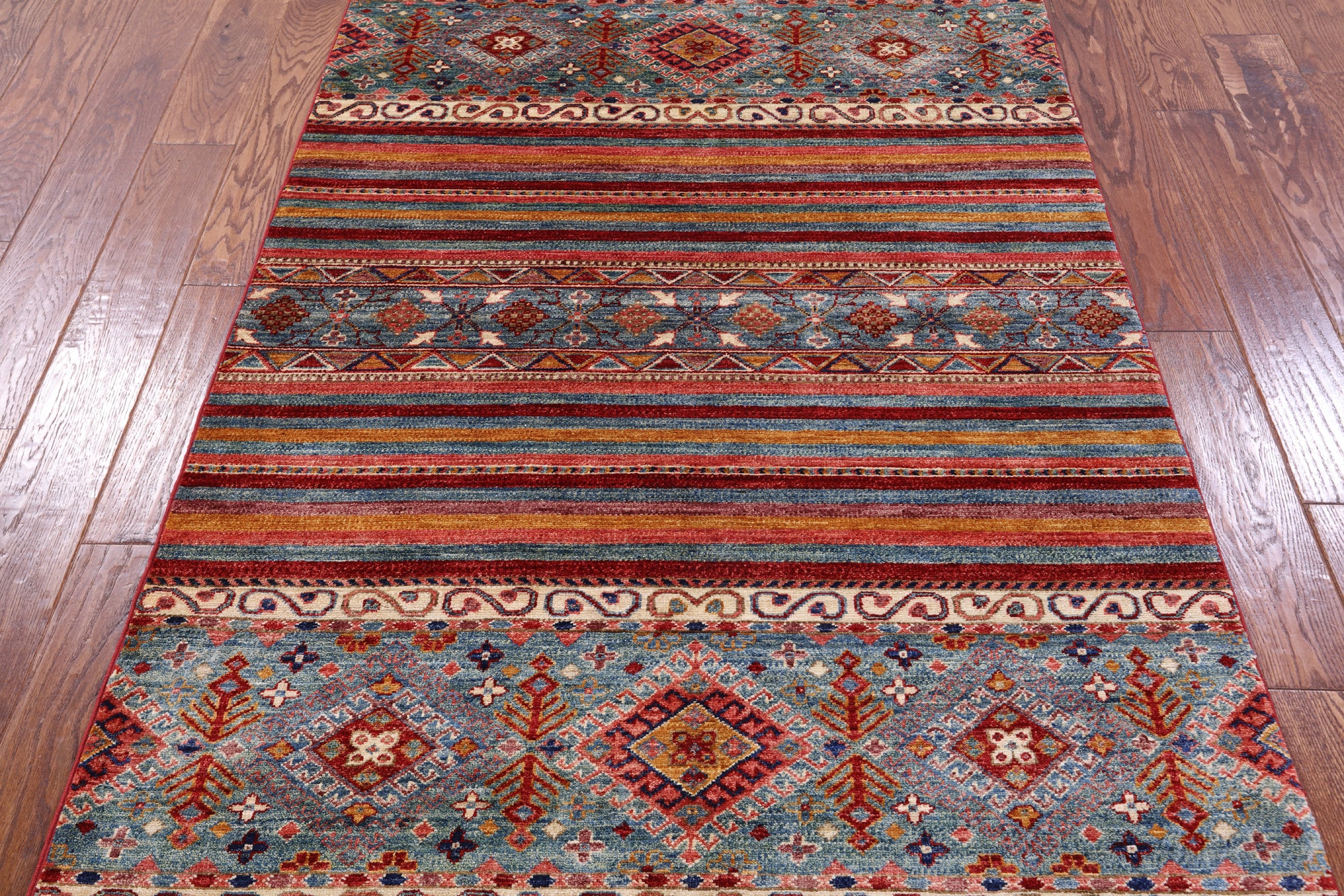 Khorjin Persian Gabbeh Hand Knotted Wool Rug - 3' 11" X 6' 0" - Golden Nile