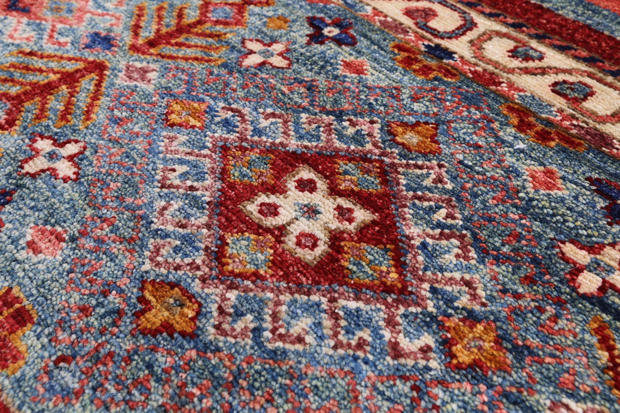 Khorjin Persian Gabbeh Hand Knotted Wool Rug - 3' 11" X 6' 0" - Golden Nile
