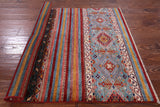 Khorjin Persian Gabbeh Hand Knotted Wool Rug - 3' 11" X 6' 0" - Golden Nile