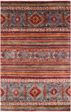 Khorjin Persian Gabbeh Handmade Wool Rug - 4' 0" X 6' 2" - Golden Nile