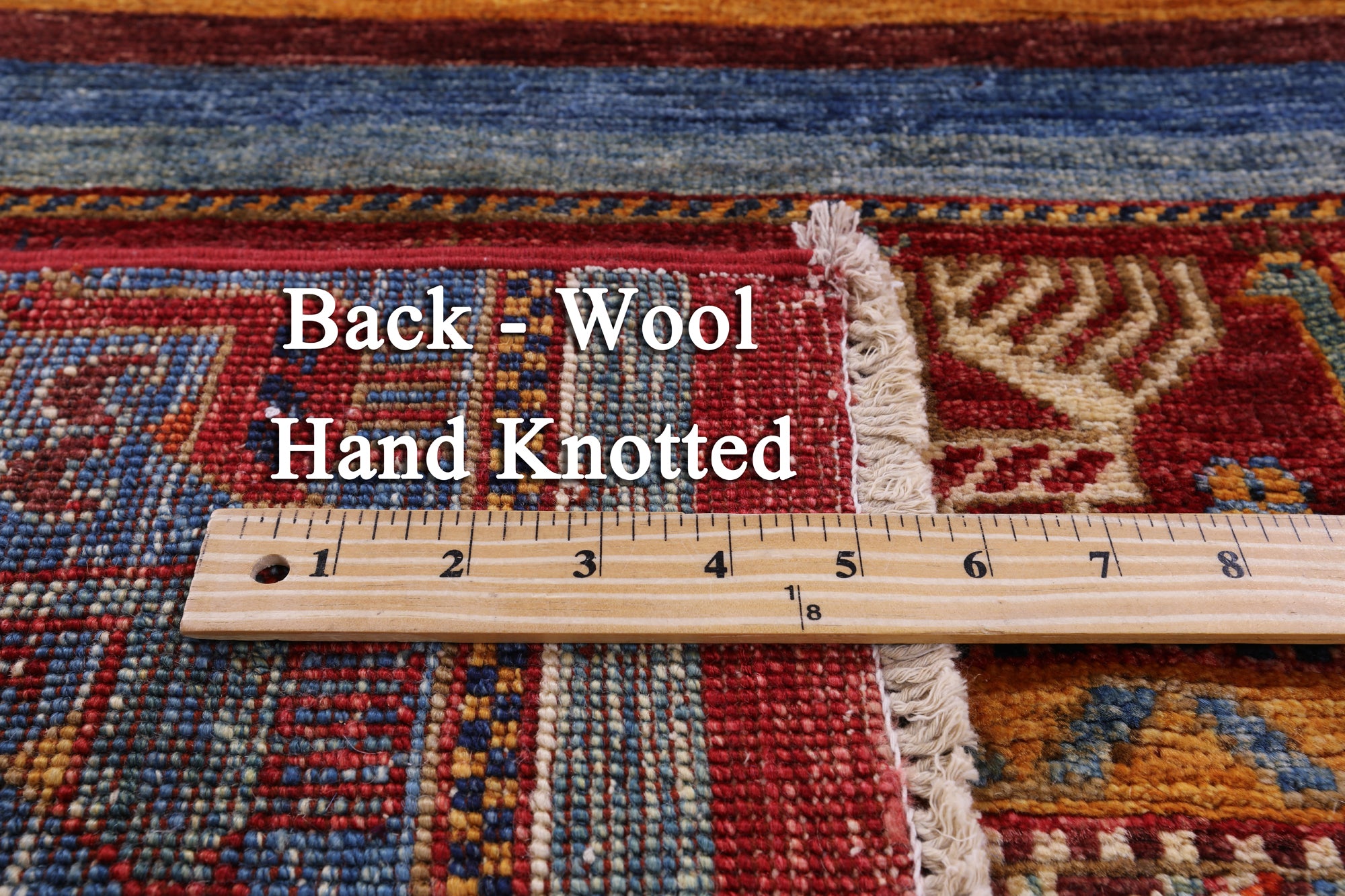 Khorjin Persian Gabbeh Hand Knotted Wool Rug - 4' 1" X 6' 1" - Golden Nile