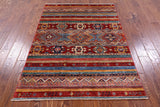 Khorjin Persian Gabbeh Handmade Wool Rug - 4' 0" X 5' 10" - Golden Nile