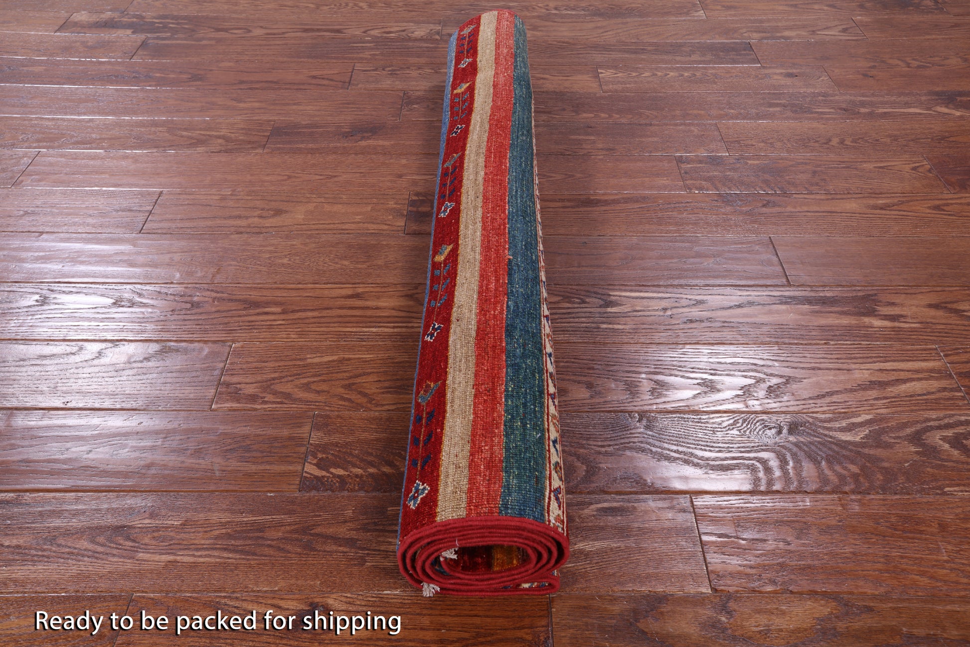 Khorjin Persian Gabbeh Handmade Wool Rug - 4' 0" X 5' 10" - Golden Nile
