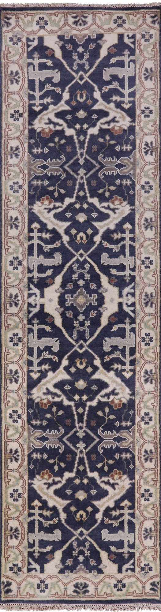 Turkish Oushak Hand Knotted Wool Runner Rug - 2' 6" X 10' 0" - Golden Nile