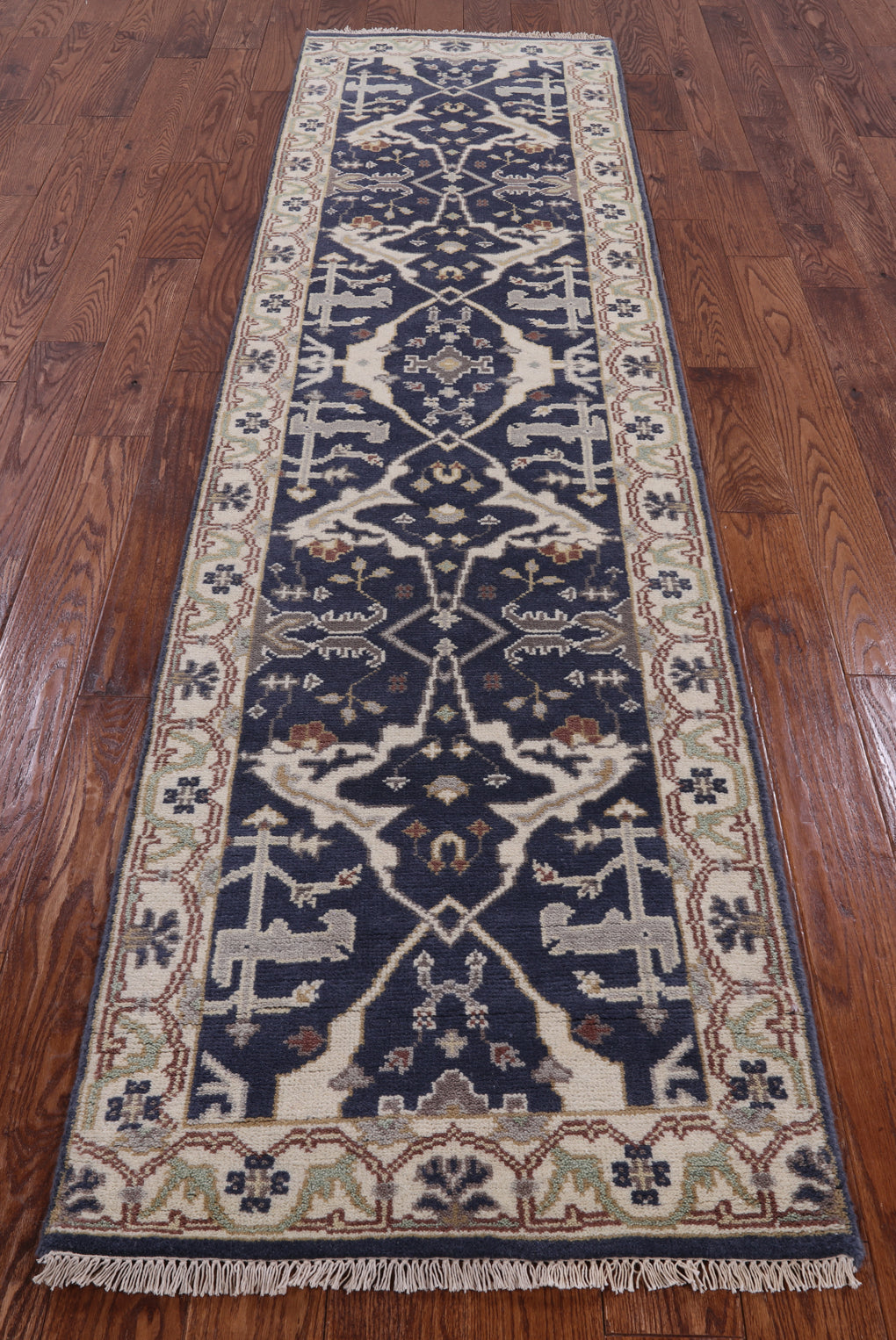 Turkish Oushak Hand Knotted Wool Runner Rug - 2' 6" X 10' 0" - Golden Nile