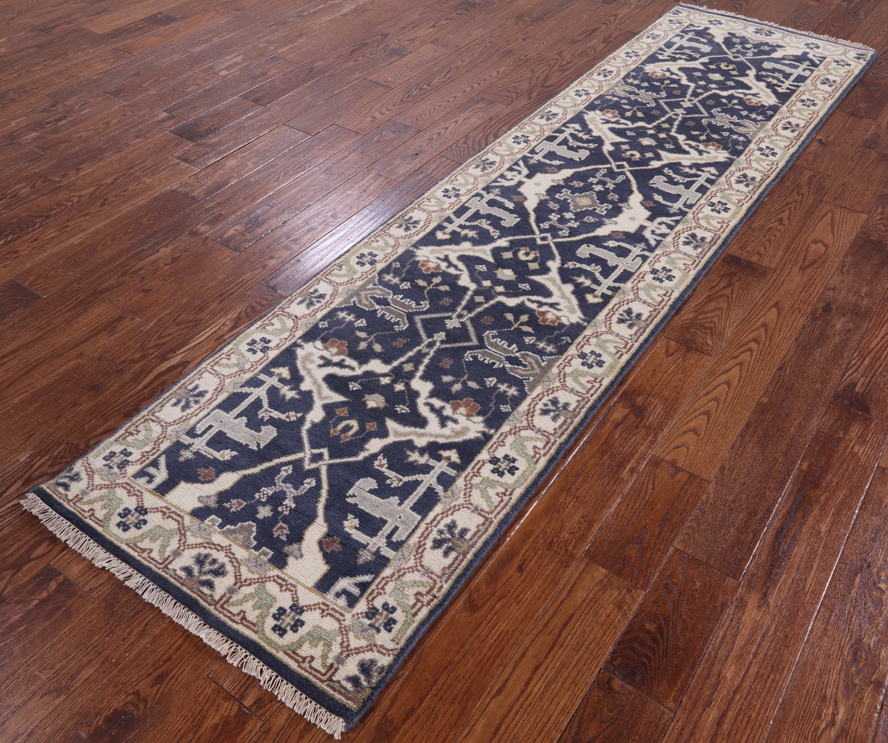 Turkish Oushak Hand Knotted Wool Runner Rug - 2' 6" X 10' 0" - Golden Nile