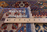 Blue Khorjin Persian Gabbeh Hand Knotted Wool Rug - 3' 10" X 5' 10" - Golden Nile