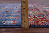 Blue Khorjin Persian Gabbeh Hand Knotted Wool Rug - 3' 10" X 5' 10" - Golden Nile