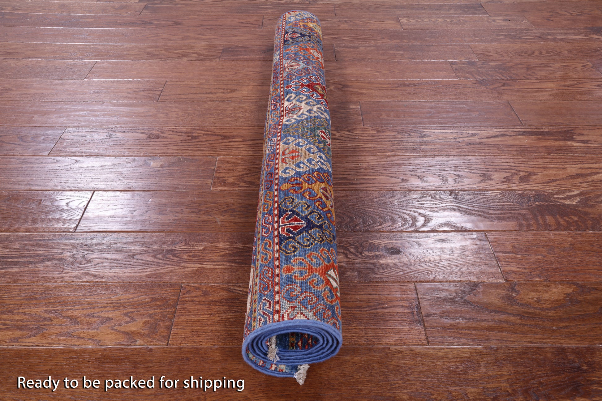 Blue Khorjin Persian Gabbeh Hand Knotted Wool Rug - 3' 10" X 5' 10" - Golden Nile