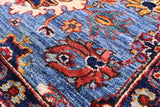 Blue Persian Fine Serapi Handmade Wool Runner Rug - 2' 9" X 9' 6" - Golden Nile