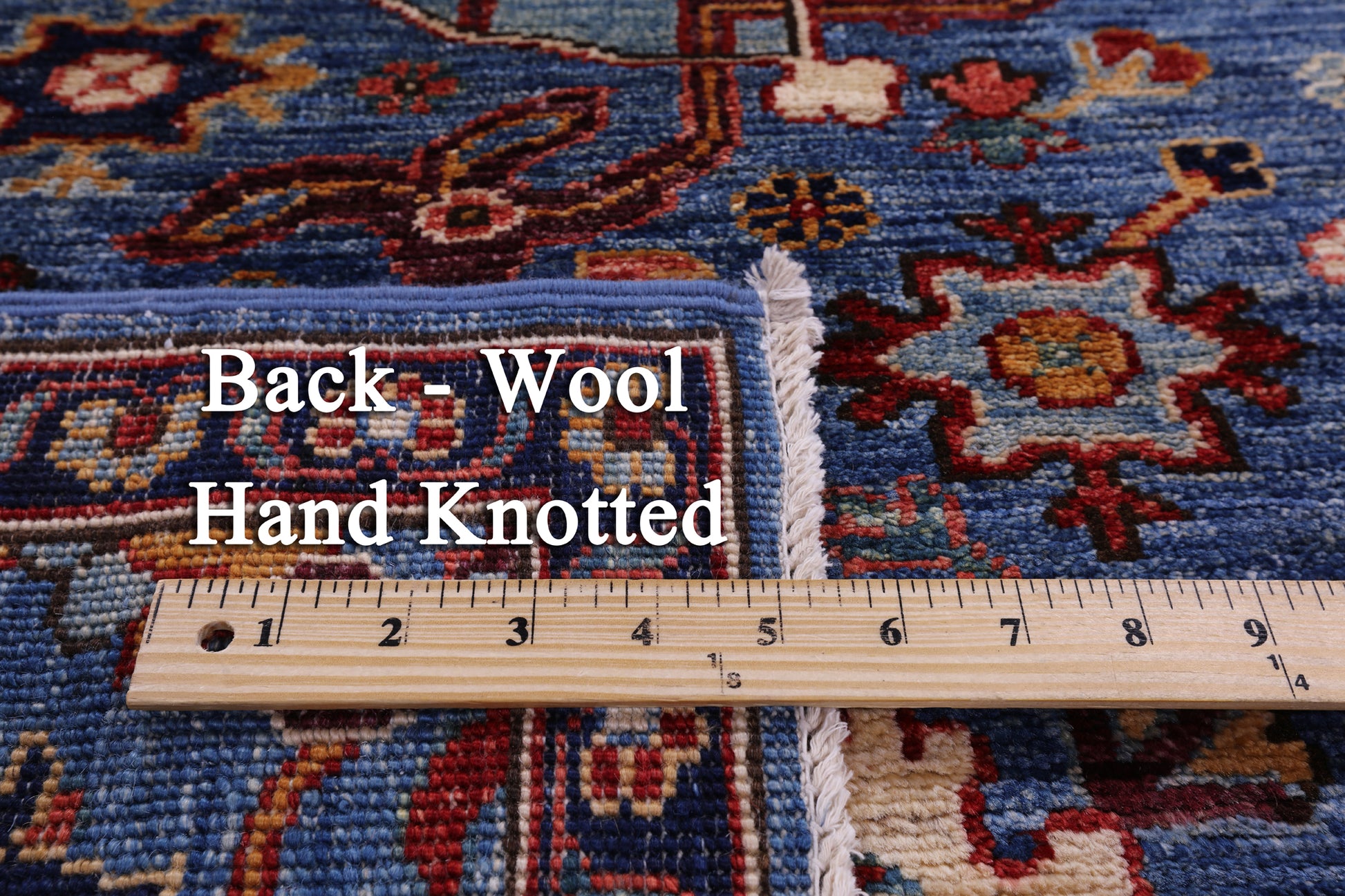Blue Persian Fine Serapi Handmade Wool Runner Rug - 2' 9" X 9' 6" - Golden Nile