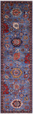 Blue Persian Fine Serapi Handmade Wool Runner Rug - 2' 9" X 9' 6" - Golden Nile