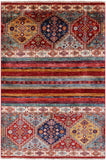Khorjin Persian Gabbeh Hand Knotted Wool Rug - 3' 3" X 4' 10" - Golden Nile