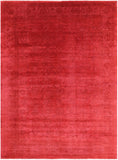 Red Full Pile Overdyed Hand Knotted Wool Rug - 9' 10" X 13' 8" - Golden Nile