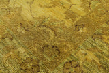 Gold Full Pile Overdyed Hand Knotted Wool Rug - 8' 0" X 9' 10" - Golden Nile