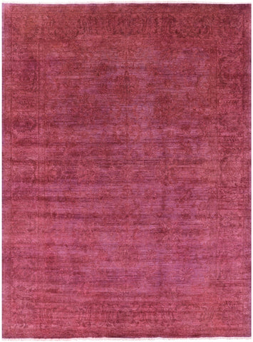 Full Pile Overdyed Hand Knotted Wool Rug - 8' 10