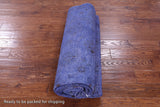 Purple Full Pile Overdyed Hand Knotted Wool Rug - 6' 6" X 10' 0" - Golden Nile