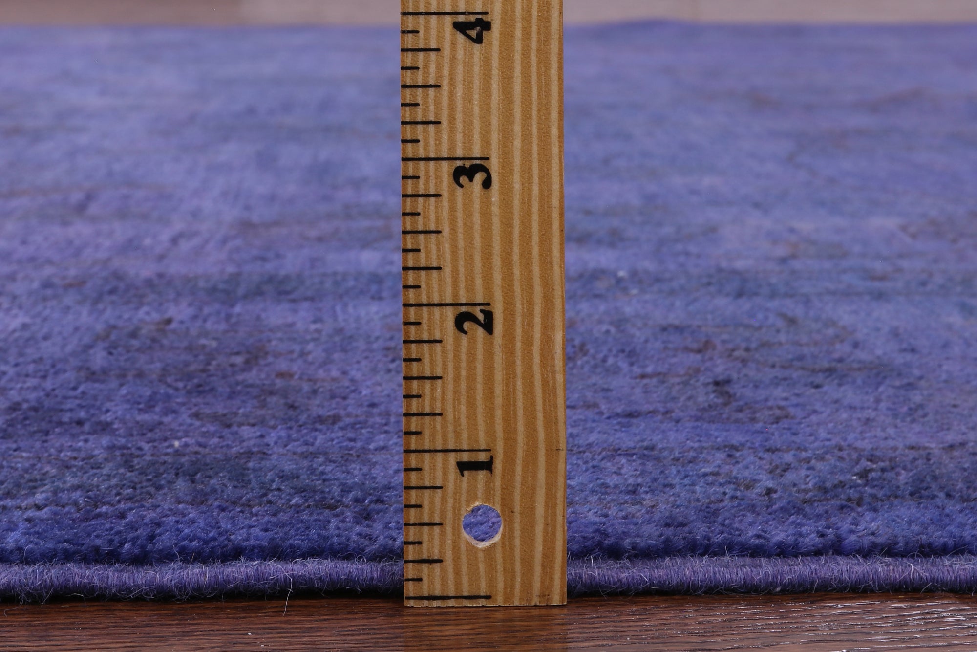 Purple Full Pile Overdyed Hand Knotted Wool Rug - 6' 6" X 10' 0" - Golden Nile