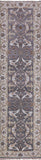 Grey Turkish Oushak Hand Knotted Wool Runner Rug - 2' 7" X 10' 0" - Golden Nile