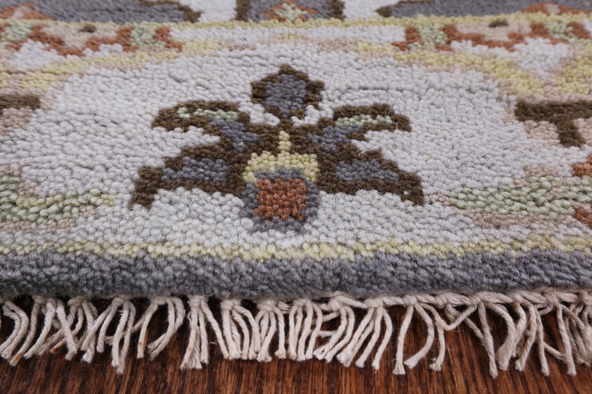 Grey Turkish Oushak Hand Knotted Wool Runner Rug - 2' 7" X 10' 0" - Golden Nile